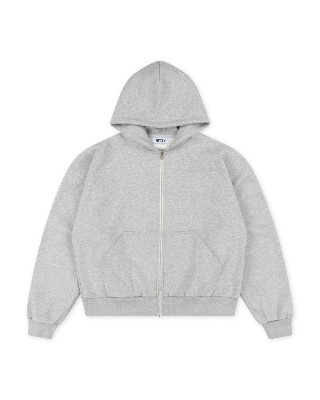 Everyday Boxy Zip Hoodie - Grey – Ritzy Lifestyle