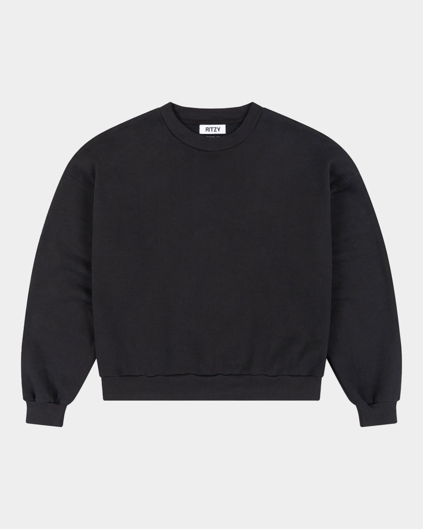 Everyday Boxy Sweatshirt - Black - Ritzy Lifestyle