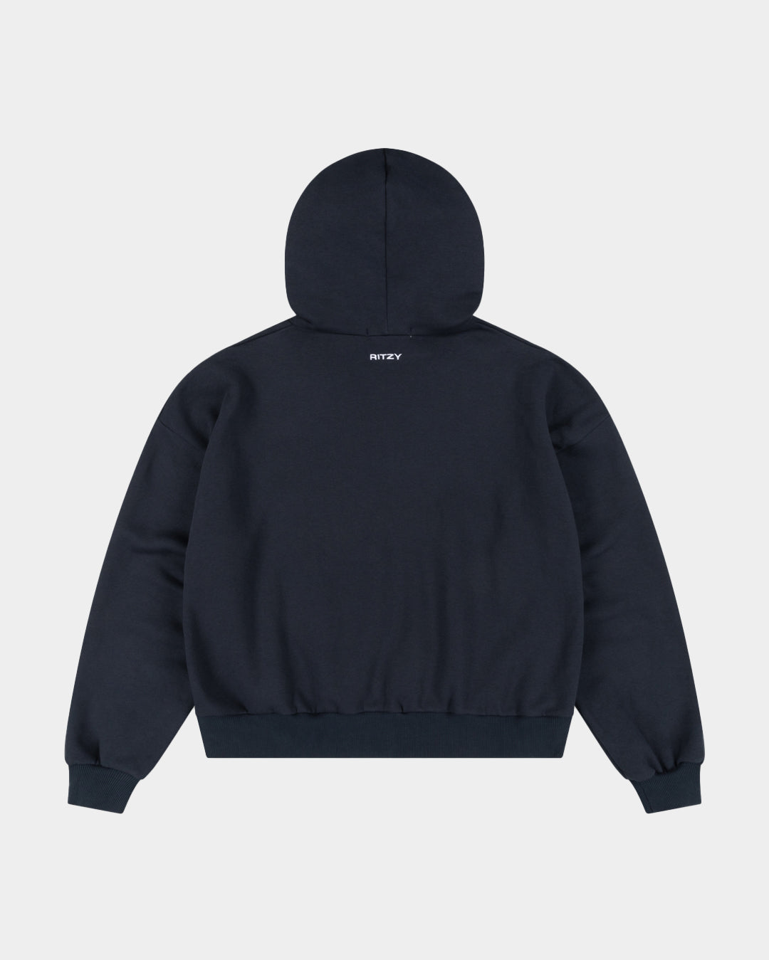 Everyday Boxy Zip Hoodie - Navy - Ritzy Lifestyle